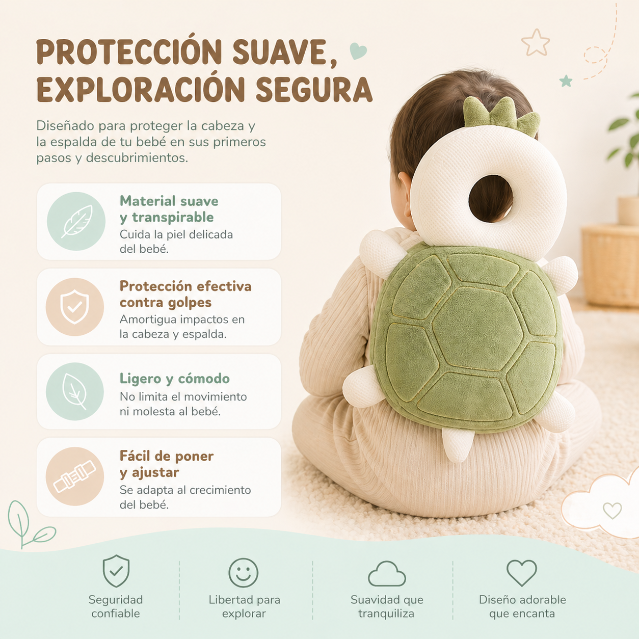 Miludi SafeSteps™ Protector Anticaídas para Bebés