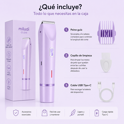 Miludi glow | Depiladora Eléctrica 2 en 1