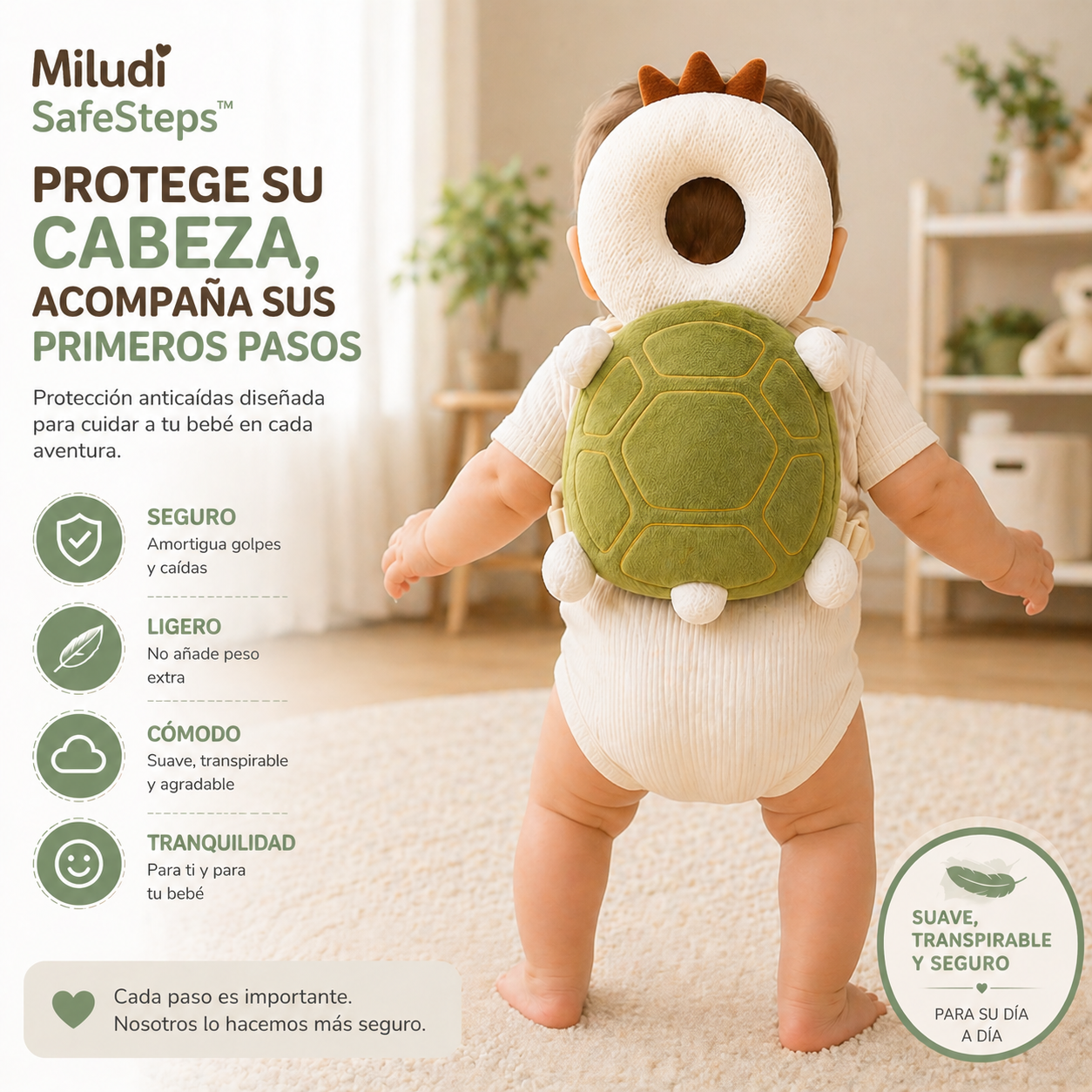 Miludi SafeSteps™ Protector Anticaídas para Bebés